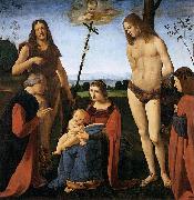 Giovanni Antonio Boltraffio Virgin and Child with Sts John the Baptist and Sebastian France oil painting artist